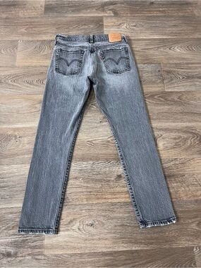 Levi's501 double X with big E Women's Skinny Jeans — Washed Gray Denim/A400